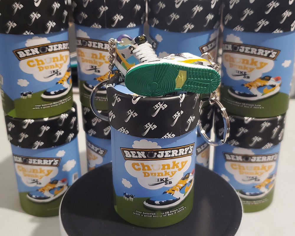 Mini 3D Dunk SB Low x Ben & Jerrys Sneaker Keychain