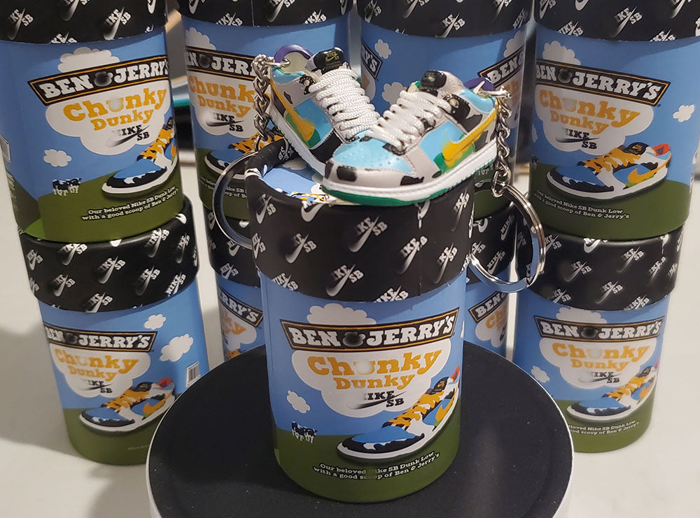 Mini 3D Dunk SB Low x Ben & Jerrys Sneaker Keychain