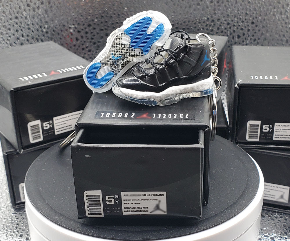 Mini 3D AJ11 Space Jam Sneaker Keychain