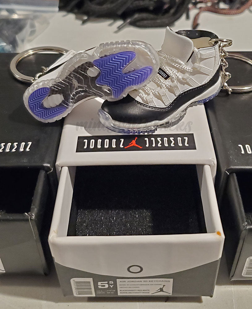 Mini 3D AJ11 Concord Sneaker Keychain