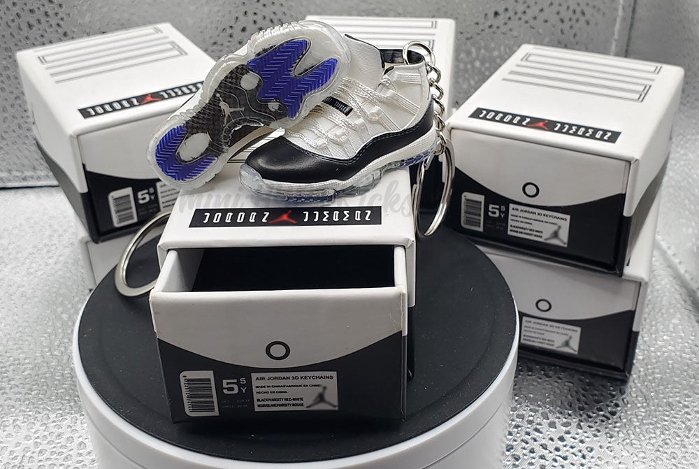 Mini 3D AJ11 Concord Sneaker Keychain