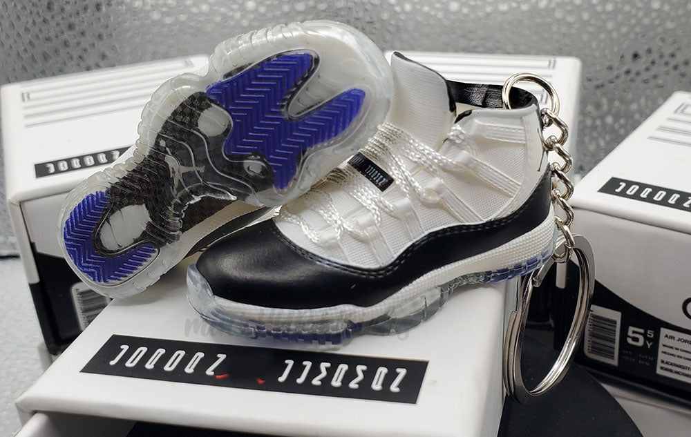 Mini 3D AJ11 Concord Sneaker Keychain